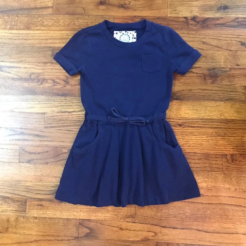 Girls Justice Navy Blue School Uniform Dress w/ Pockets 6 / 7 Small 60% Cotton 4